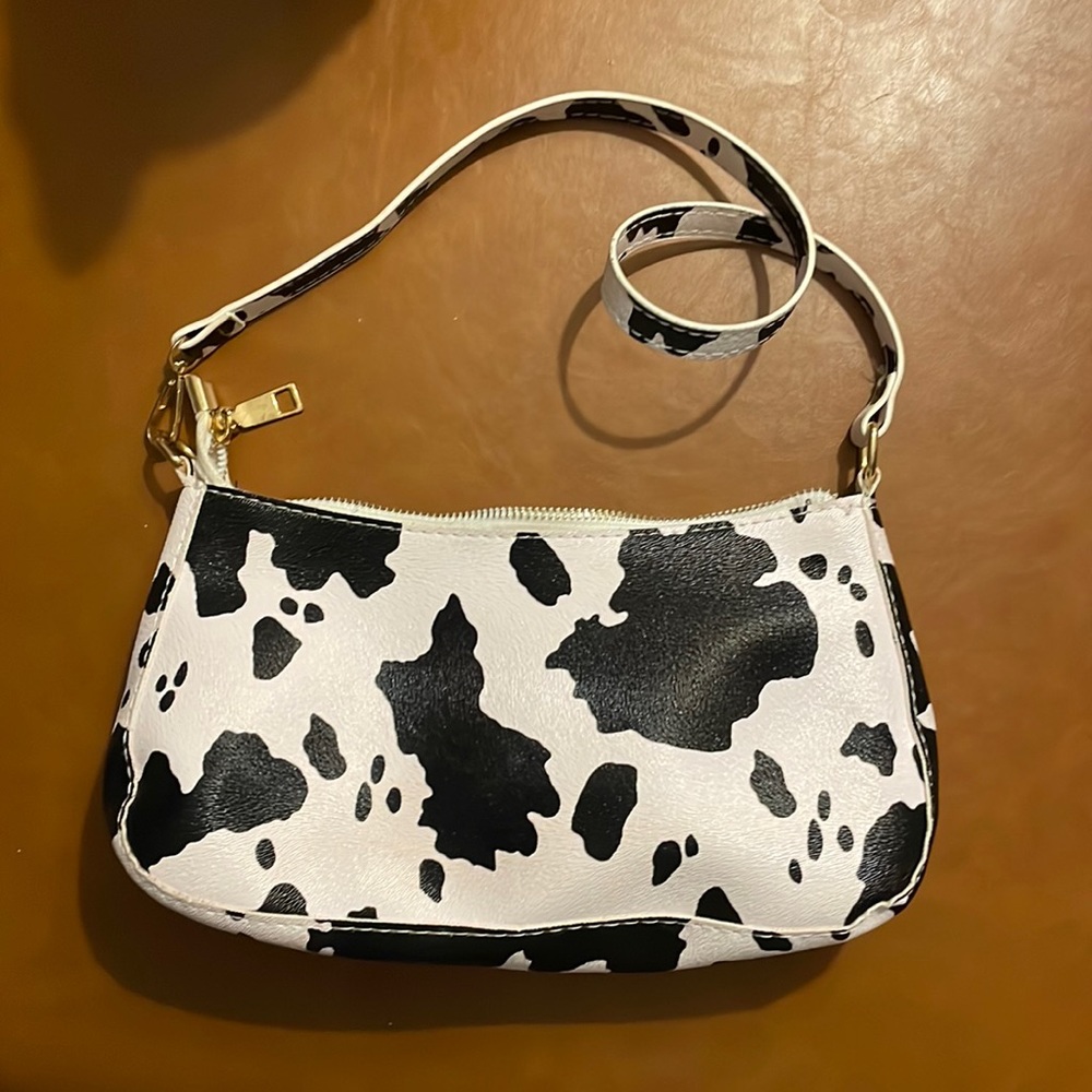 Cow print purse